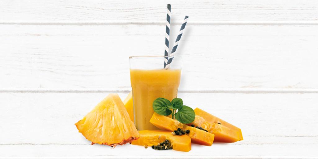 Smoothie Caribbean Passion de papaya, piña y mango de Zumit Smoothie Caribbean Passion de Zumit