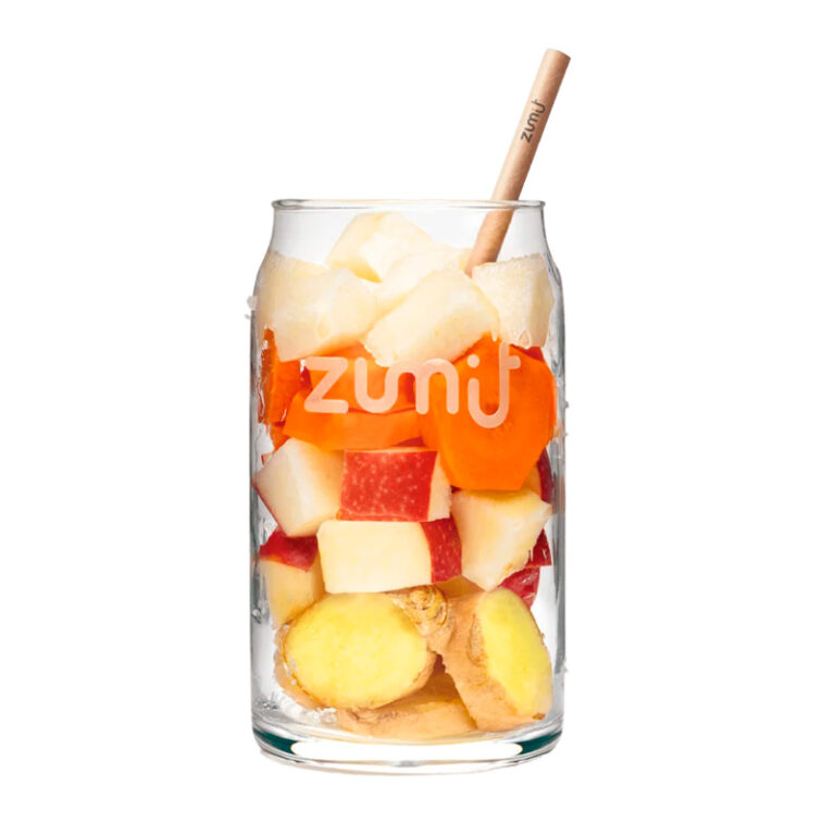 Smoothie Ginger Boost de Zumit- Caja de 20 unidades de jengibre, pera, manzana y zanahoria