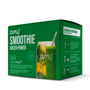 Smoothie Green Power de Zumit- Caja de 3 unidades de col rizada, piña, pepino y espinaca para la elaboración de smoothies en casa
